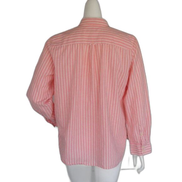 J. CREW Factory Blouse, XL, Boyfit/Boyfriend, Popover, Pocket, Salmon - Picture 6 of 10